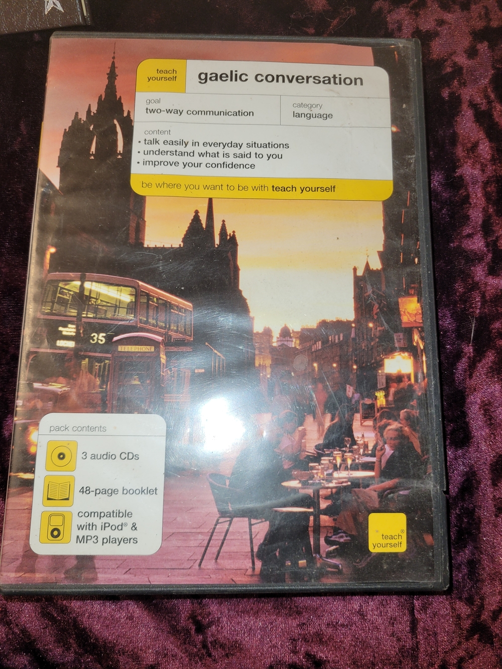 Teach Yourself Gaelic Conversation Audio CD Set - Sunset City Artwork